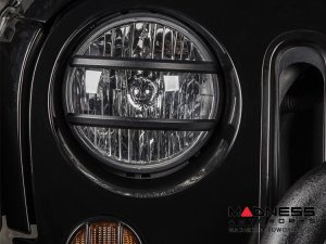 Jeep Wrangler JK Pivotal Headlight Euro Guards - Black